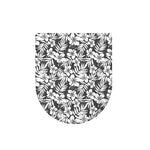 White And Grey Hawaiian Pattern Print Toilet Lid Cover