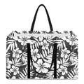 White And Grey Hawaiian Pattern Print Utility Tote Bag