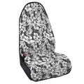 White And Grey Hawaiian Pattern Print Waterproof Car Seat Cover