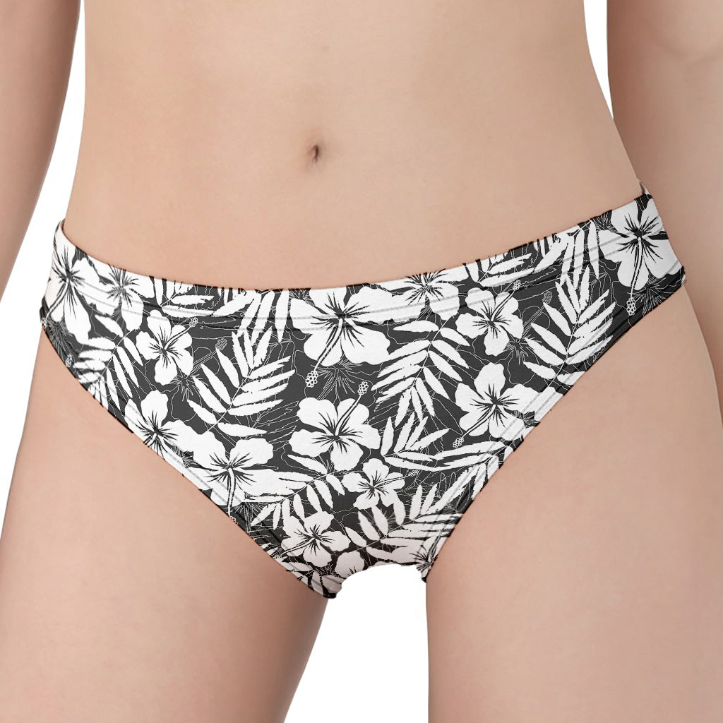 White And Grey Hawaiian Pattern Print Women's Panties