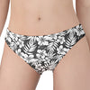 White And Grey Hawaiian Pattern Print Women's Panties