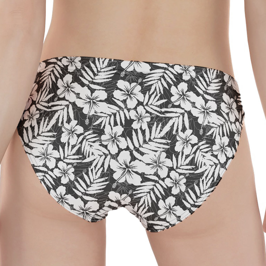 White And Grey Hawaiian Pattern Print Women's Panties