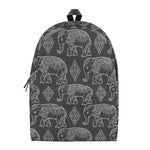White And Grey Indian Elephant Print Backpack