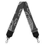 White And Grey Indian Elephant Print Bag Strap