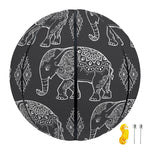 White And Grey Indian Elephant Print Basketball