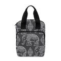 White And Grey Indian Elephant Print Bible Tote Bag