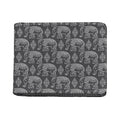 White And Grey Indian Elephant Print Bifold Wallet