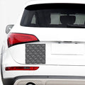 White And Grey Indian Elephant Print Car Sticker