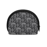 White And Grey Indian Elephant Print Coin Purse