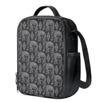 White And Grey Indian Elephant Print Crossbody Lunch Bag
