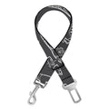 White And Grey Indian Elephant Print Dog Seat Belt