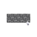 White And Grey Indian Elephant Print Extended Mouse Pad