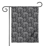 White And Grey Indian Elephant Print House Flag