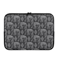 White And Grey Indian Elephant Print Laptop Sleeve