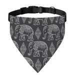White And Grey Indian Elephant Print Over The Collar Dog Bandana