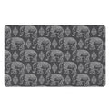 White And Grey Indian Elephant Print Polyester Doormat
