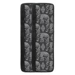 White And Grey Indian Elephant Print Refrigerator Handle Covers