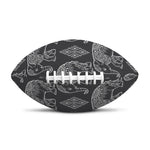 White And Grey Indian Elephant Print Rugby Ball