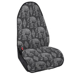 White And Grey Indian Elephant Print Waterproof Car Seat Cover
