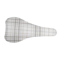 White And Grey Plaid Pattern Print Bicycle Seat Cover