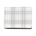 White And Grey Plaid Pattern Print Bifold Wallet
