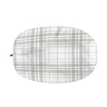 White And Grey Plaid Pattern Print Car Side Mirror Covers