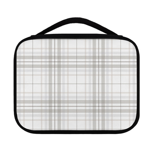 White And Grey Plaid Pattern Print Classic Bible Case
