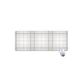 White And Grey Plaid Pattern Print Extended Mouse Pad