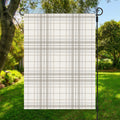 White And Grey Plaid Pattern Print Garden Flag
