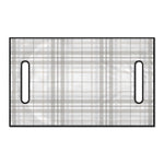 White And Grey Plaid Pattern Print Golf Cart Seat Cover