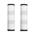 White And Grey Plaid Pattern Print Handle Covers