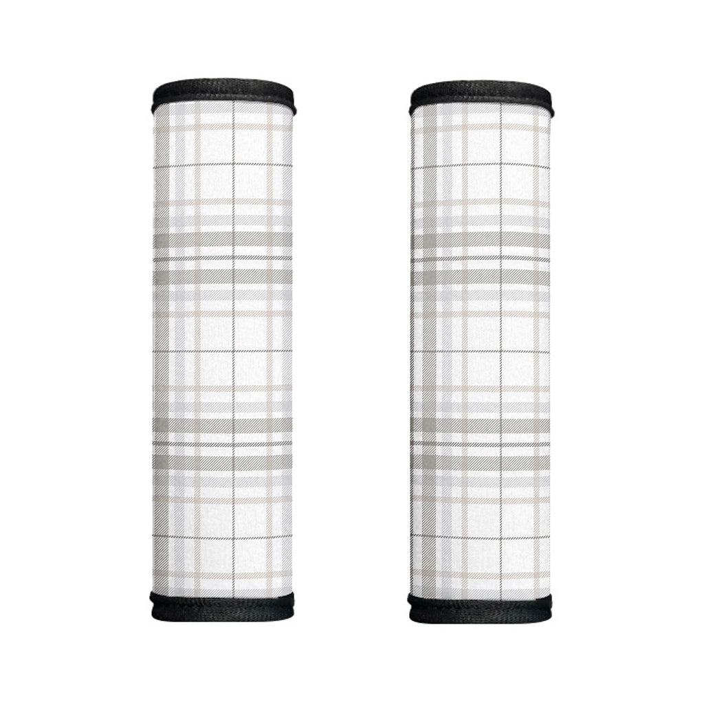 White And Grey Plaid Pattern Print Handle Covers