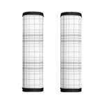 White And Grey Plaid Pattern Print Handle Covers