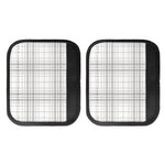 White And Grey Plaid Pattern Print Handle Covers