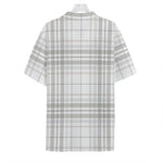 White And Grey Plaid Pattern Print Hawaiian Shirt