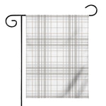 White And Grey Plaid Pattern Print House Flag