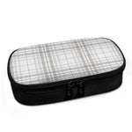 White And Grey Plaid Pattern Print Insulin Cooler Travel Case