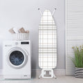 White And Grey Plaid Pattern Print Ironing Board Cover