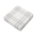 White And Grey Plaid Pattern Print Outdoor Seat Cushion Cover