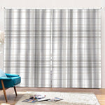 White And Grey Plaid Pattern Print Pencil Pleat Curtains