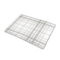 White And Grey Plaid Pattern Print Pet Cooling Mat Cover