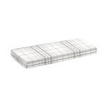 White And Grey Plaid Pattern Print Piano Keyboard Cover