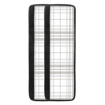 White And Grey Plaid Pattern Print Refrigerator Handle Covers