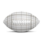 White And Grey Plaid Pattern Print Rugby Ball