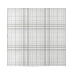 White And Grey Plaid Pattern Print Silk Bandana