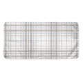 White And Grey Plaid Pattern Print Towel