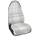 White And Grey Plaid Pattern Print Waterproof Car Seat Cover