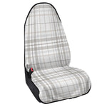White And Grey Plaid Pattern Print Waterproof Car Seat Cover