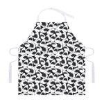 White And Grey Shark Pattern Print Adjustable Apron