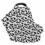 White And Grey Shark Pattern Print Baby Seat Cover